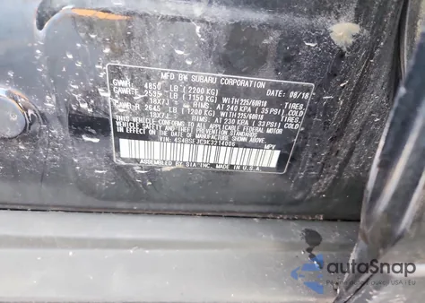 2019 Subaru Outback 3.6R Limited z USA, uszkodzony, nr VIN 4S4BSEJC9K3214006